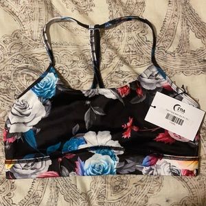 Zyia Dark Floral Mesh Bra RC new xl